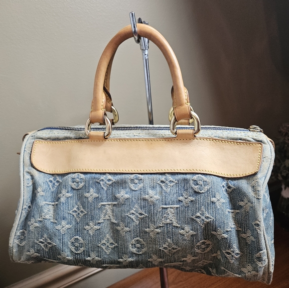 Auth LOUIS VUITTON Neo Speedy Denim Jean Handbag - Picture 5 of 17